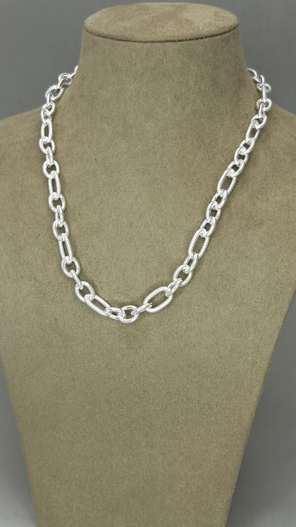 Collar Acero Blanco