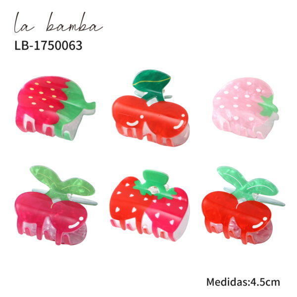 Pack X6 Broches Frutilla-Cereza