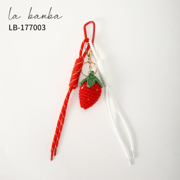 Llavero/Bag Charm Tejido Frutilla