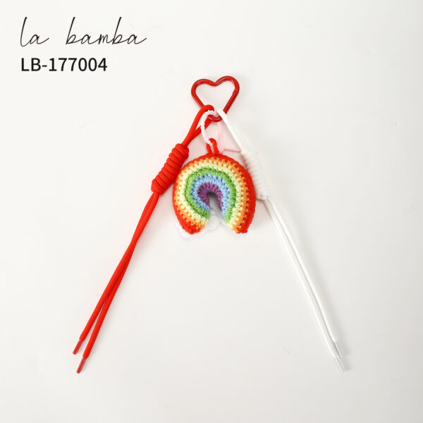Llavero/Bag Charm Tejido Arcoiris