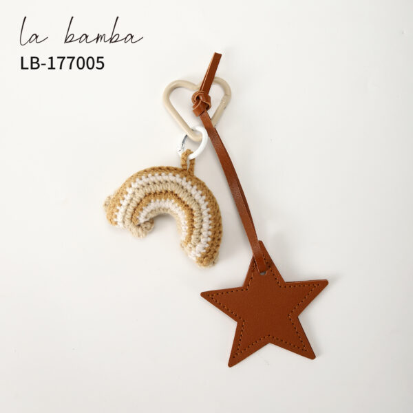 Llavero/Bag Charm Tejido Arcoiris