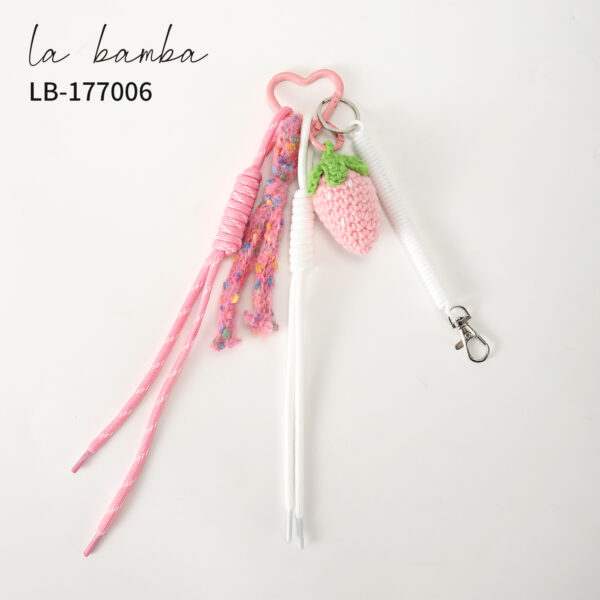 Llavero/Bag Charm Tejido Frutilla