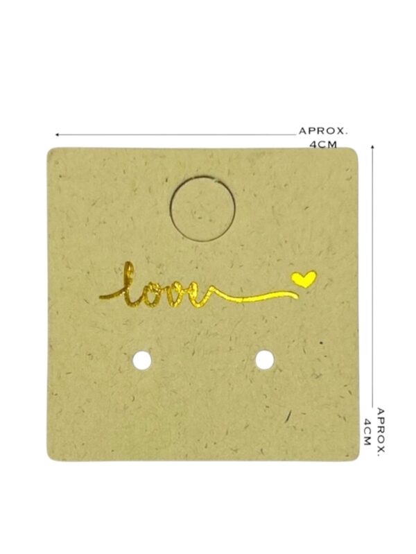 Pack x100 Cartones Para Aros Grandes DORADO