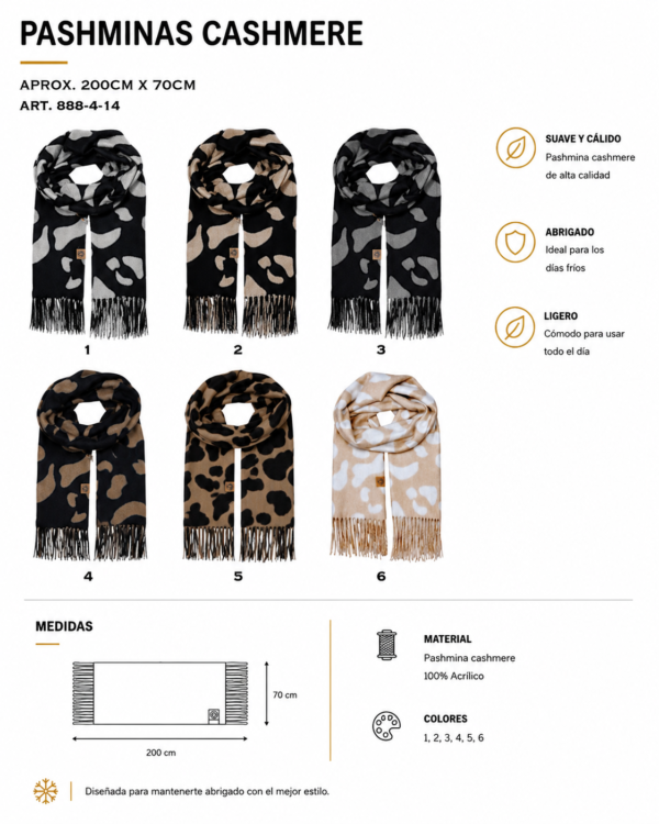 Alternative view of Pashminas Cashmere