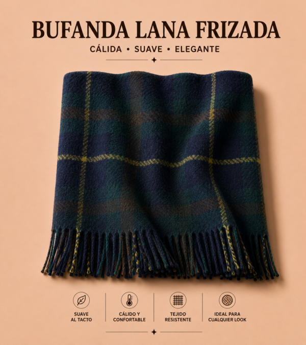Alternative view of Bufandas Lana Frizadas