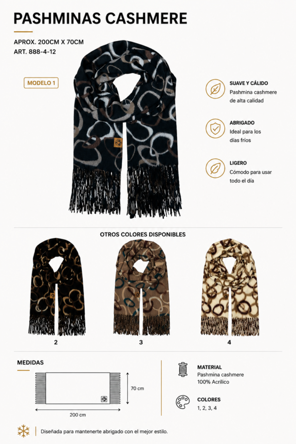 Alternative view of Pashminas Cashmere