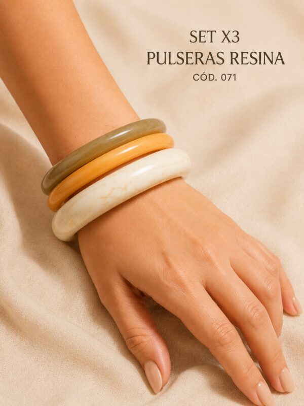 Set x3 Pulsera Resina